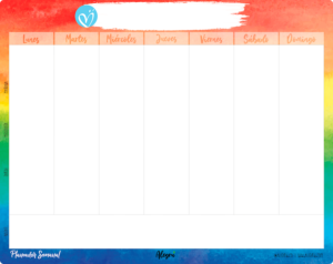 Planeador Arcoíris Semanal  + 1 Marcador Negro